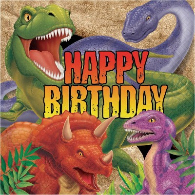 48ct Dinosaur Print Birthday Napkins
