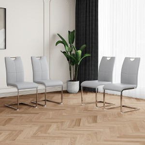 PAGED Upholstered Dining Chairs Modern Living Room Chairs Comfortable Kitchen Chairs with Metal Legs for Living Room - 1 of 4