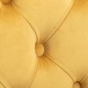 Resenkos Counter Bar Stools, Counter Stool,Upholstered Barstools with Button Tufted Decoration and Wooden Legs, Set of 2 (Gold) - 2 of 4