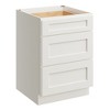 CASAINC 24 in. W x 24 in. D x 34.5 in. H Base Kitchen Cabinet with 3 Soft-Close Drawers – RTA Plywood Cabinets - 2 of 4