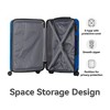 NAYSAYE Luggage ABS Hardshell 3 Piece Spinner Set with Secure Lock and Spacious Interior for Travel, Blue, 19.88"*10.63"*29.92" - 2 of 4