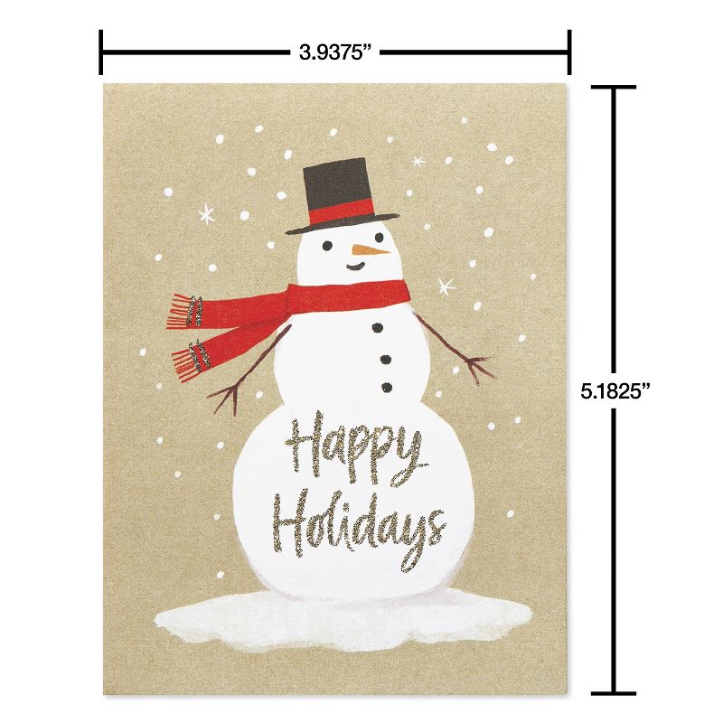 10ct Dual Blank Christmas Cards Snowman and Have a Merry Christmas, 6 of 7