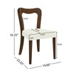 Lyngins Set of 2 Contemporary Upholstered Dining Chairs – Rubberwood Frame (300lb Capacity), Open-Back Design, Modern Minimalist Living Room Chair - 4 of 4