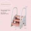 Costway Three-Step Stool for Toddlers Children Step up Leaning Helper w/Safety Handles - 3 of 4