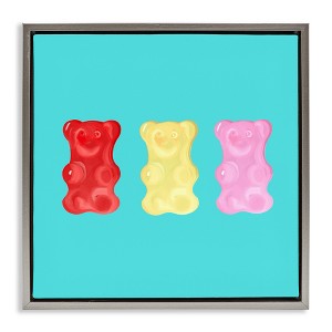 Stupell Industries Cute Gummy Bear Candies Floating Frame Canvas Art - 1 of 4