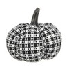 Gulches Set of 2 7x7x6.7" Fabric Black-White Plaid Pumpkin, Halloween Decor - 3 of 4