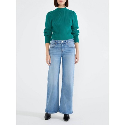 Women's Romi Mid Rise Wide Leg Jeans - ETICA