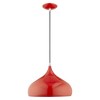 Livex Lighting Metal Shade 1 - Light Pendant in  Shiny Red - 2 of 4