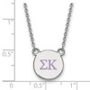 Black Bow Jewelry Sterling Silver Sigma Kappa Greek Life Necklace 18 Inch - 2 of 4
