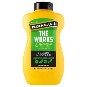 Plochmans The Works Chicago Yellow Mustard Squeeze Bottle - 12 pack, 15 oz - 1 of 3