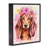 Stupell Industries Boho Wiener Dog Dachshund Black Framed Giclee Art - 3 of 4