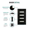 36 x 80 Fiberglass Entry Door,Frosted Glass - Contemporary Style for Home's Front Entrance Door with 6-9/16 Door Frame, Right Hand Inswing - 3 of 4