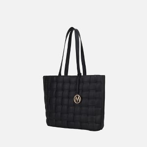 MKF Collection Rowan Woven Vegan Leather Women’s Tote Bag by Mia K - 1 of 4