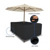 Covers&All Rectangle Table & Chair Set Cover, Umbrella Hole, 12 Oz Waterproof UV & Weather Resistant - 4 of 4
