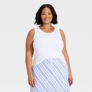 Women's Tank Top - A New Day™ White 2X : Target