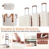 Luggage Sets 5 Piece with TSA Lock, Double Spinner Wheels, Durable ABS Lightweight Carry On Luggage with Telescoping Handle - 3 of 4