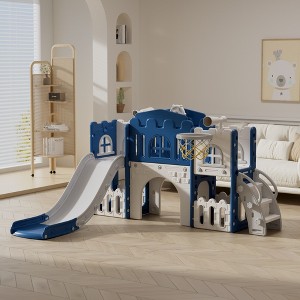 8 in 1 Toddler Slide Playset, Toddler Indoor Playground with Slide, Climber, Tunnel, Basketball Hoop, Toy Storage and Telescope for Kids 1-3 - 1 of 1
