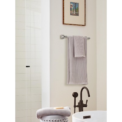 Clear and Brushed Nickel 18-Inch Wall Mounted Towel Bar