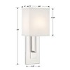 Crystorama Lighting Brent 1 - Light Sconce in  Polished Nickel - 2 of 4