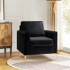 Iapygia Contemporary Tufted Wooden Upholstered Club Chair with Metal Legs  for Bedroom and Living Room Club Chair  | ARTFUL LIVING DESIGN - image 3 of 4