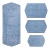 Waterford Tufted Bath Rug, Extra Soft and Absorbent, Non-Slip Bath Mats, Machine Washable bath rugs for Bathroom, 4 Pcs Set with Runner, Blue - 2 of 4
