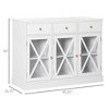 XIYUYEU Buffet Cabinet with Storage 45" Farmhouse Sideboard Cabinet Coffee Bar Cabinet with Glass Doors and 3 Drawers for Living Room - 4 of 4