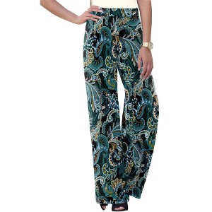 Jessica London Everyday Stretch Knit Wide Leg Pant - 1 of 4