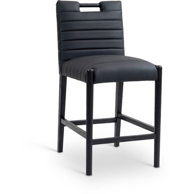 Meridian Furniture,Aimee Black Vegan Leather Counter Stool