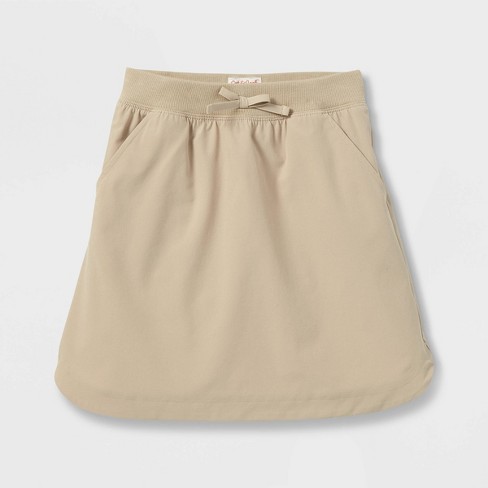 Girls' Woven Performance Uniform Skort - Cat & Jack™ Khaki : Target