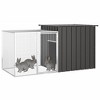 vidaXL Rabbit Cage Anthracite 78.7 in.x35.8 in.x39.4 in. Galvanized Steel - 2 of 4