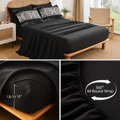 Der Rose BALHAM TRADE-7 Pieces Comforter Set Queen Size Boho Striped Soft Microfiber Bedding Set Khaki Queen 90" x 90" — фото 5