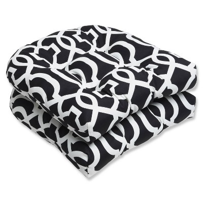 Outdoor Pillow Perfect 2pc Cushion Set - Black/White