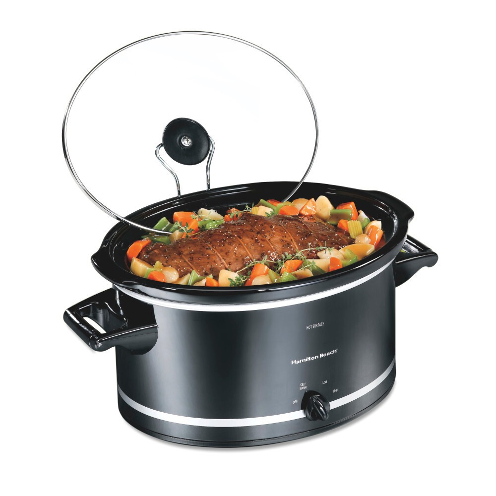 UPC 040094331826 product image for Hamilton Beach 8qt Slow Cooker - Black: Removable Stoneware Pot, Automatic Shut- | upcitemdb.com