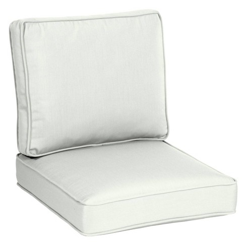 Sunbrella 2pc Outdoor Deep Seat Pillow And Cushion Set Silver Gray : Target