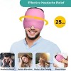 360° Massage Migraine Relief Hat Stress Relief Eye Mask Gel Hot Cold Therapy Headache Pain Relief Cap Ice Head Wrap for Headache and Puffy Eyes - 3 of 4