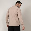 Campus Sutra Men Men's Beige Self-Design Intertwine Shirt - 4 of 4