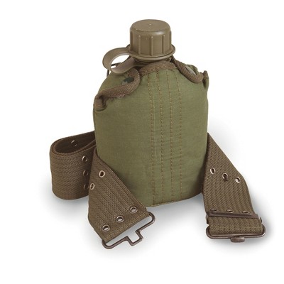Stansport 1 QT Plastic Canteen with Belt and Cover Set