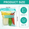 Itopfox 100 Pcs Reusable Zipper Microwave Steam Bags for Cooking Vegetables, Potatoes, and Meat - Leakproof & Durable - 2 of 4
