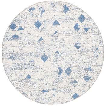 Cottage Standalone Power Loomed Indoor/Outdoor Area Rug - Blue - 6'7" round - Safavieh.