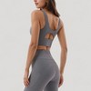 Anna-Kaci Active Women's High Neck Longline Sports Bra with Wide Straps and Keyhole Back for Stylish Medium Support - 4 of 4