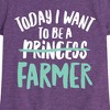 Girls' - Instant Message - Today I Want To Be A Farmer Fitted Short Sleeve Graphic T-Shirt - 2 of 4