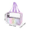 Unique Bargains Women's Clear Letter K Makeup Bag Purple 1 Pc - 3 of 3