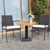 Tangkula Set of 4 Rattan Wicker Dining Chairs Patio Outdoor w/ Cushion Armrest - 2 of 4