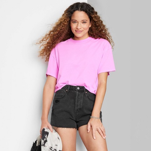 Women's Pink Shorts - Jean, Biker, Soft & High Waisted Shorts