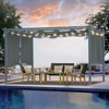 Aoodor 120'' x 155.1'' Outdoor Pergola with Retractable Canopy, Aluminum Frame, 4 Pieces Patio Sun Shade Shelter for Backyard, Deck-Dark Gray - 2 of 4