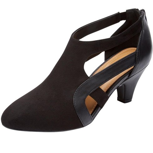 Comfortview Wide Width Sage Shootie Low Heel Pump Women's Dress Shoes - 10  M, Black : Target