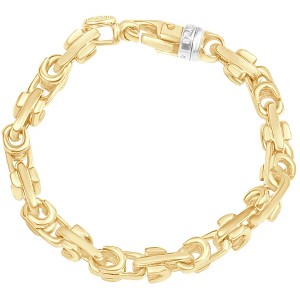 Pompeii3 Men's 14k Gold (55gram) or Platinum (86gram) 10mm Link Bracelet 8.5" - 1 of 2