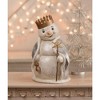 14.0 Inch Frosted Metallics Snowman King Winter Festival Figurines - 3 of 3
