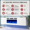 Aoxun 70" Floating Fireplace TV Stand with 36" Electric Fireplace, Wall Mounted Fireplace Entertainment Center with Storage - 4 of 4
