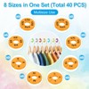 Unique Bargains Hanging Clothes Round Pre-printed Clothing Rack Dividers 40 Pcs - 3 of 3